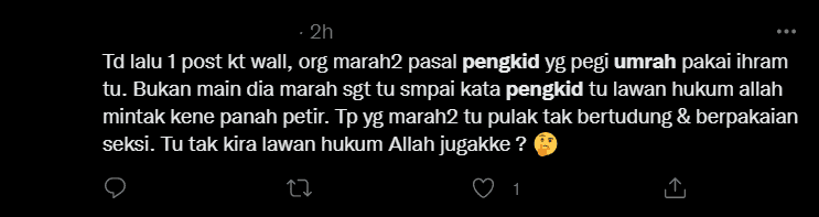 Tular 'Pengkid' Dari Malaysia Tunai Umrah Pakai Ihram Lelaki, Wanita Ini Dedah Perangai Sebenar