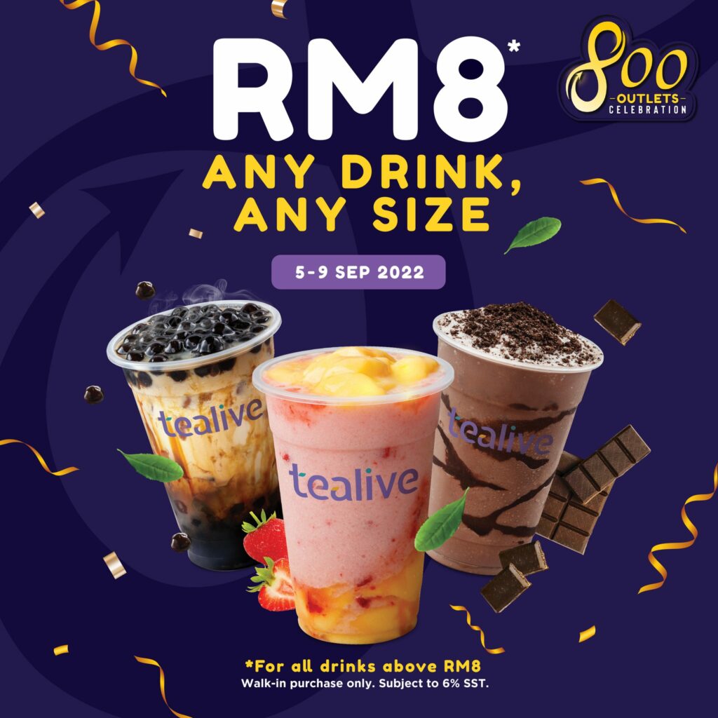 Kedai Boba Tealive Akan Dibuka Di Kapit Buat Julung Kalinya Sabtu Ini