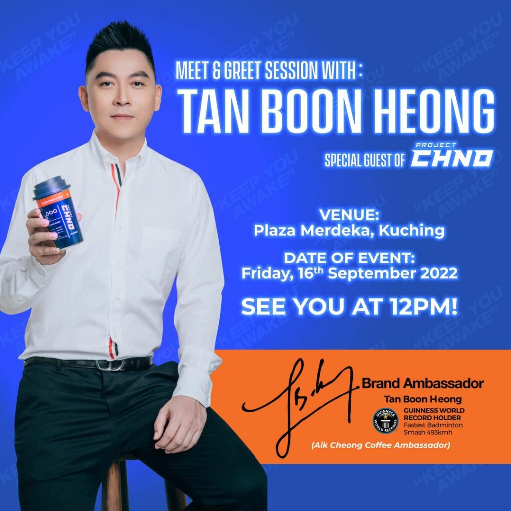 Temui Lagenda Badminton Malaysia, Tan Boon Heong Di Plaza Merdeka Kuching Esok