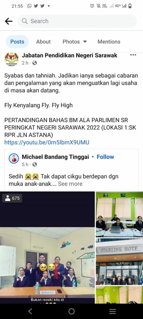 Gara-Gara Bekalan Elektrik Terputus, Pelajar Di Selangau Sedih Tersingkir Pertandingan Bahas