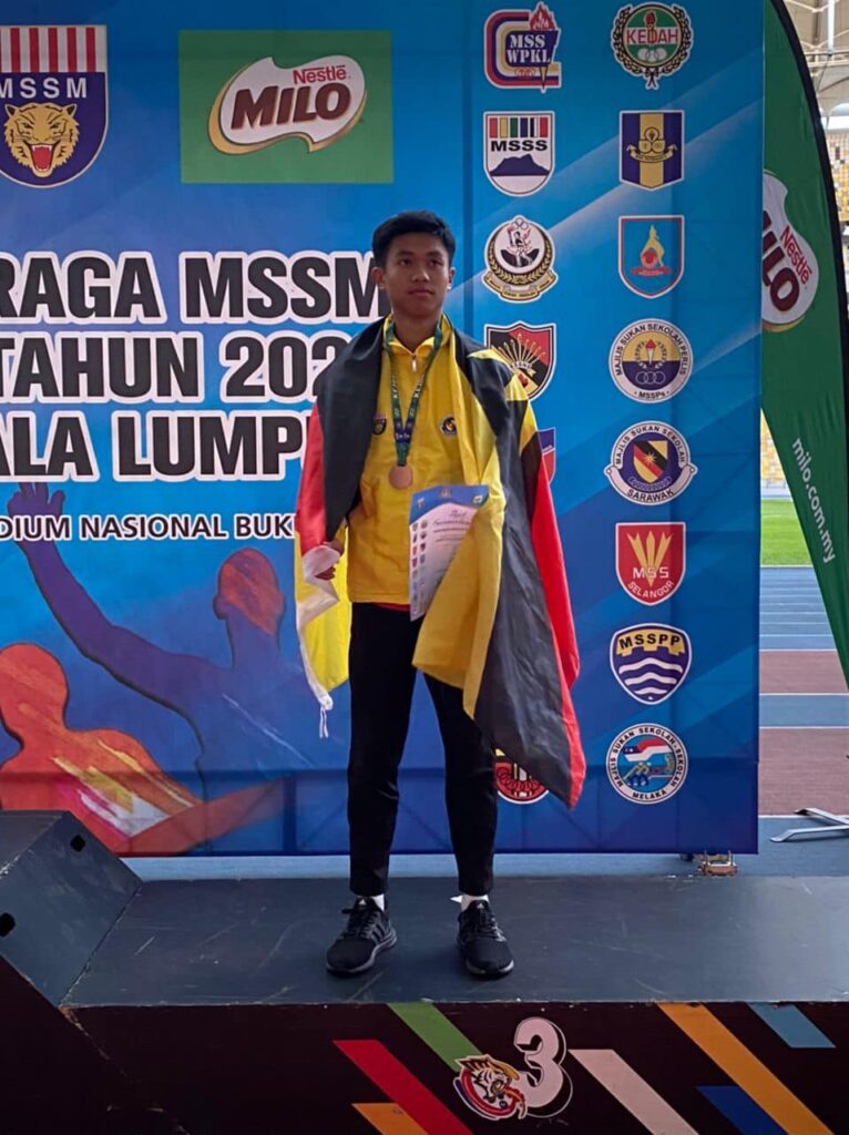 Atlet Borneo Sapu Bersih Acara Lari Pecut 100M Lelaki MSSM 2022