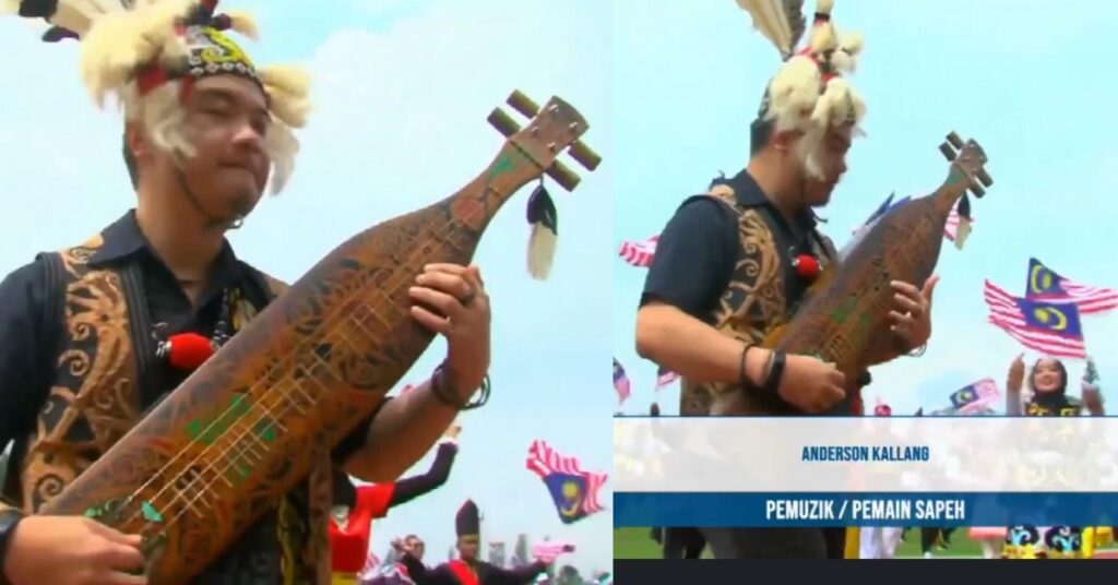 Pemain Sape Asli Lagu Keluarga Malaysia Buat Kemunculan Khas Pada Sambutan Hari Malaysia