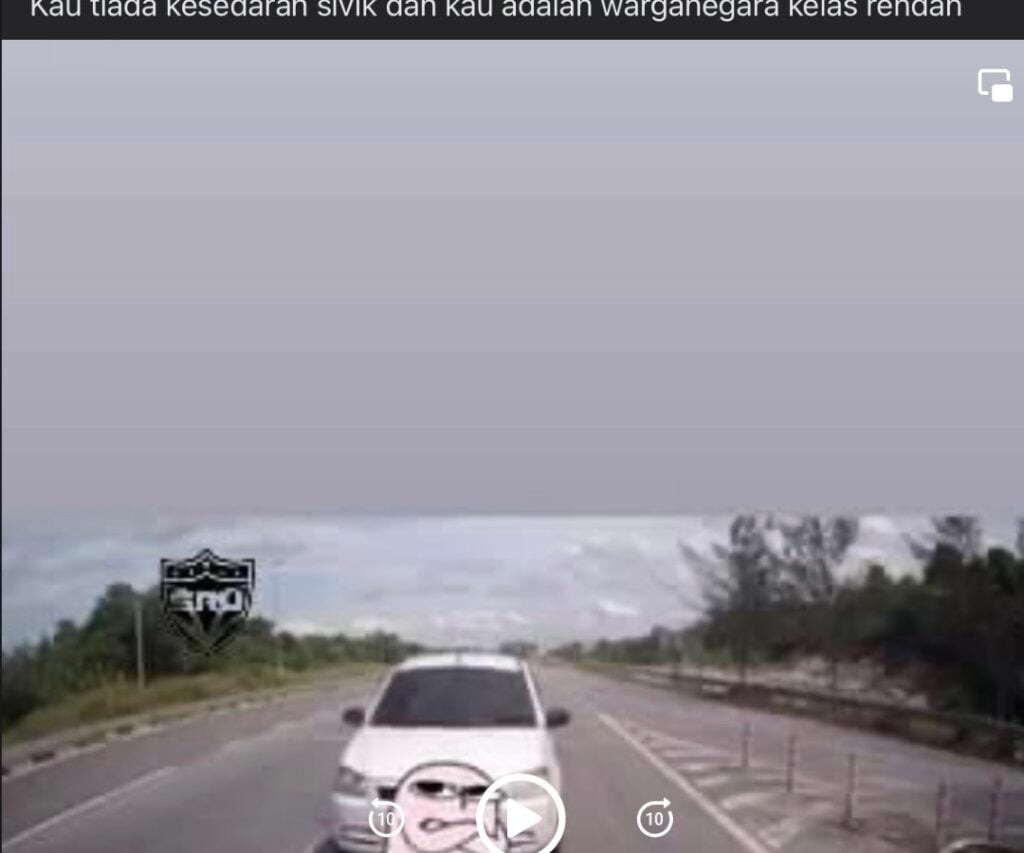 Rakaman Video Penumpang Saga Buang Sampah Tengah Jalan Ini Buat Netizen Bengang