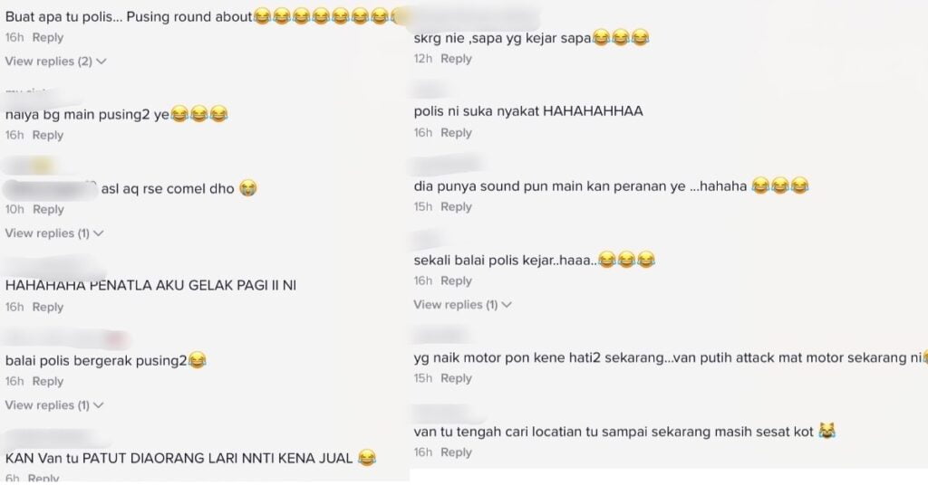 Video Van Putih Polis Tawaf Mengelilingi Bulatan Di Sibu Buat Netizen Berseloroh