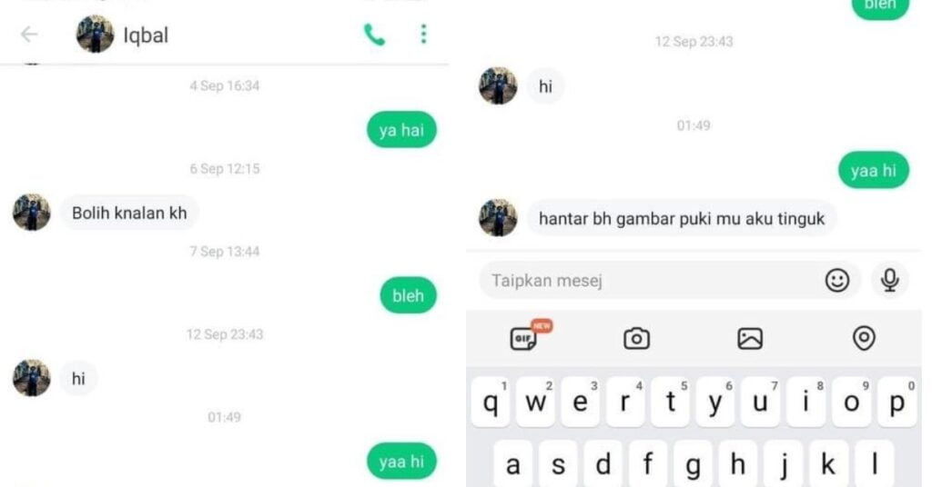 Tular Tangkapan Skrin, Individu Minta Kiriman Gambar Alat Sulit Wanita Melalui Aplikasi Dating
