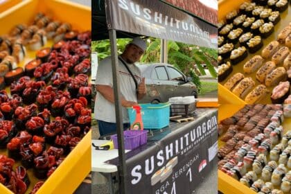 Ada Pelbagai Jenis Topping Yang Menarik, Lelaki Ini Jual Sushi Seringgit Sahaja Di Samarahan