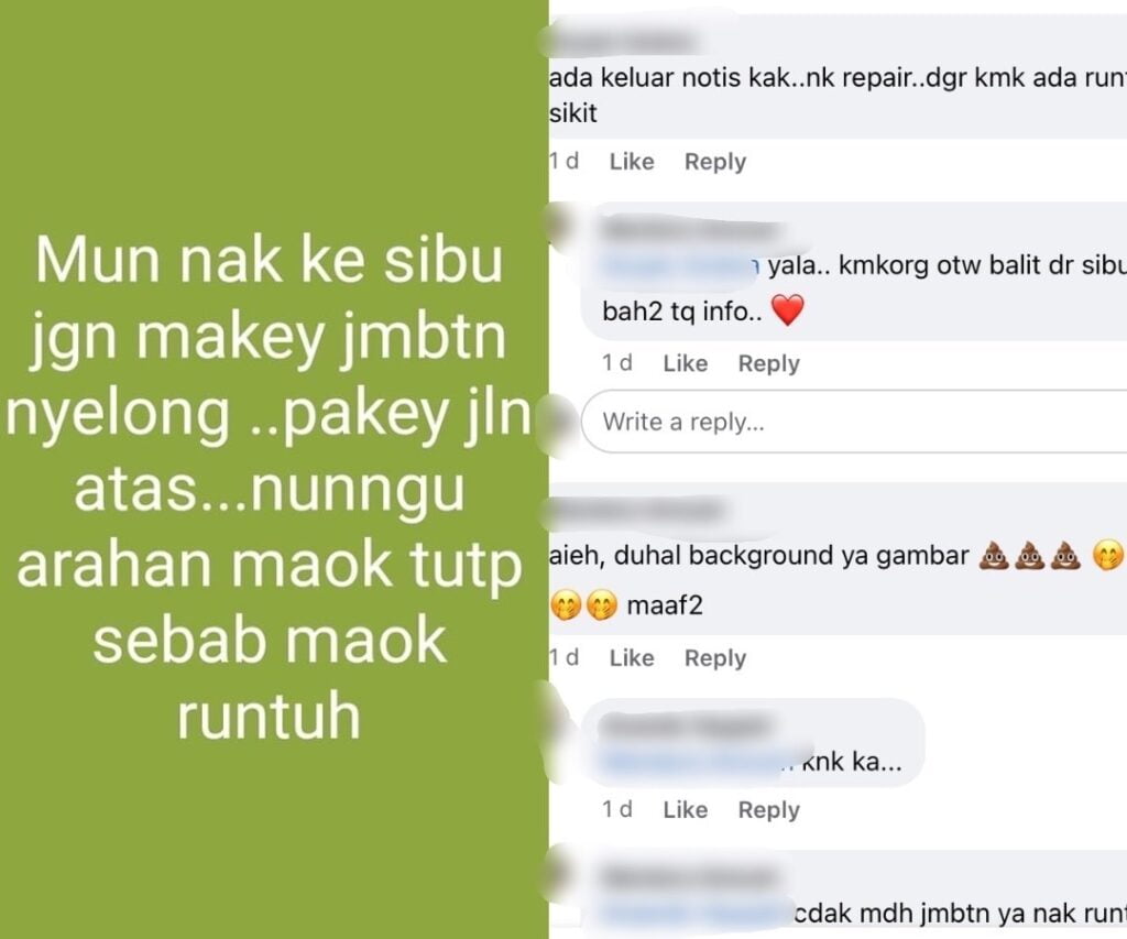 Berita Palsu Jambatan Nyelong Runtuh Buat Warga Sarikei Panik