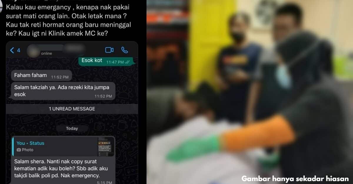 Kawan Minta Surat Kematian Adiknya Untuk Kepentingan Diri Sendiri Buat Netizen Bengang