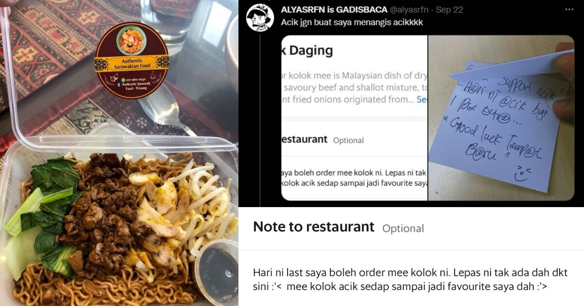 Pesan Mi Kolok Kegemaran Buat Kali Terakhir, Respon Pemilik Kedai Ini Buat Netizen Tersentuh