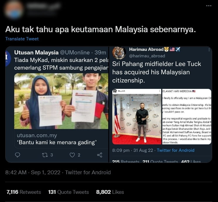 Merasa Tidak Adil, Pemain Bola Sri Pahang FC Dapat Taraf Kewarganegaraan Jadi Persoalan Netizen