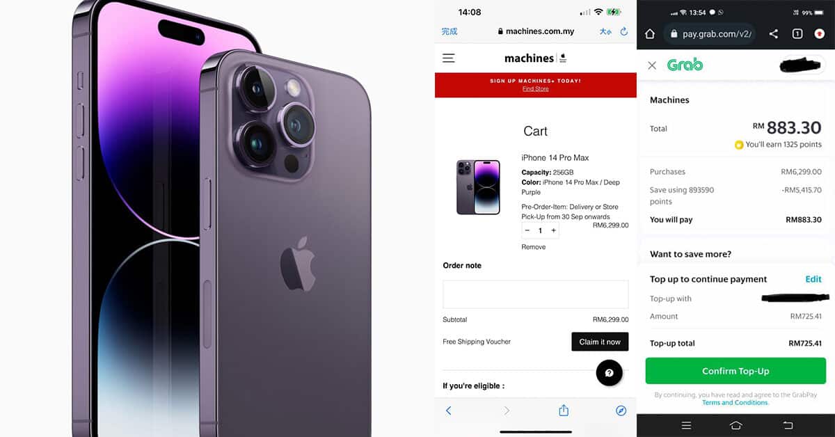 Hanya Guna GrabPay 'Points' Sahaja, Lelaki Ini Cuma Perlu Bayar RM800 Untuk iPhone 14 Pro Max