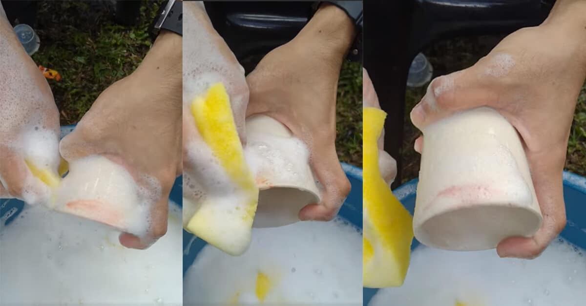 Gosok Pun Tak Hilang, Netizen Terhibur Lihat Lelaki Ini Bingung Kesan Gincu Pada Cawan