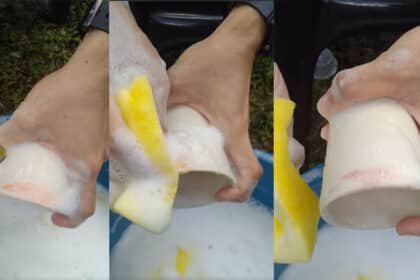 Gosok Pun Tak Hilang, Netizen Terhibur Lihat Lelaki Ini Bingung Kesan Gincu Pada Cawan