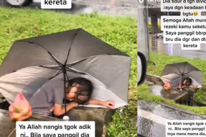 Dilihat Tidur Dalam Longkang Sambil Jual Buah Mangga, Kanak-Kanak Dari Sabah Ini Menyayat Hati Netizen