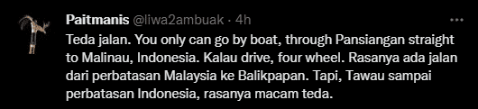 Terpaksa Pusing Jauh, Tiada Laluan Pendek Dari Tawau Ke Balikpapan