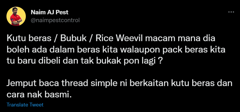Netizen Dedah Bagaimana Kutu Beras Boleh Masuk Dalam Beras Dan Cara Atasinya