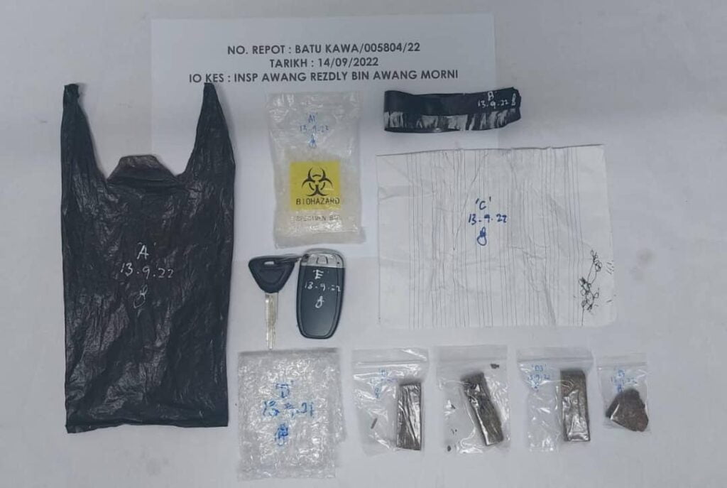 Kantoi Edar Dadah Di Lot Kedai Jalan Batu Kawa, Remaja Ini Ditahan Polis