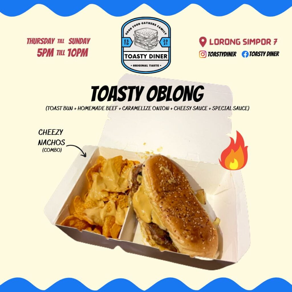 Warga Kuching Wajib Cuba Menu Double Patty Melt Dan Toasty Oblong Dari Toasty Diner Ini