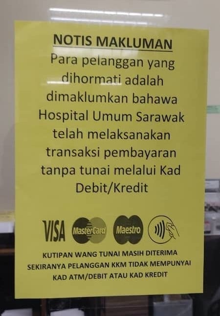 Hospital Umum Sarawak Kini Terima Transaksi Pembayaran Tanpa Tunai