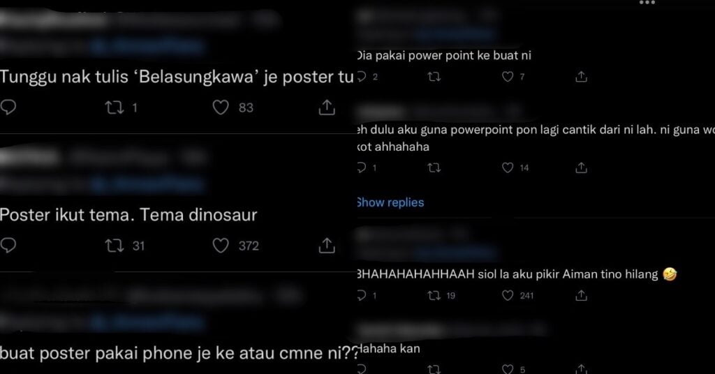 Tular Poster Hebahan Persembahan Aiman Tino Di Sabah, Netizen Bahan Seperti Poster Orang Hilang