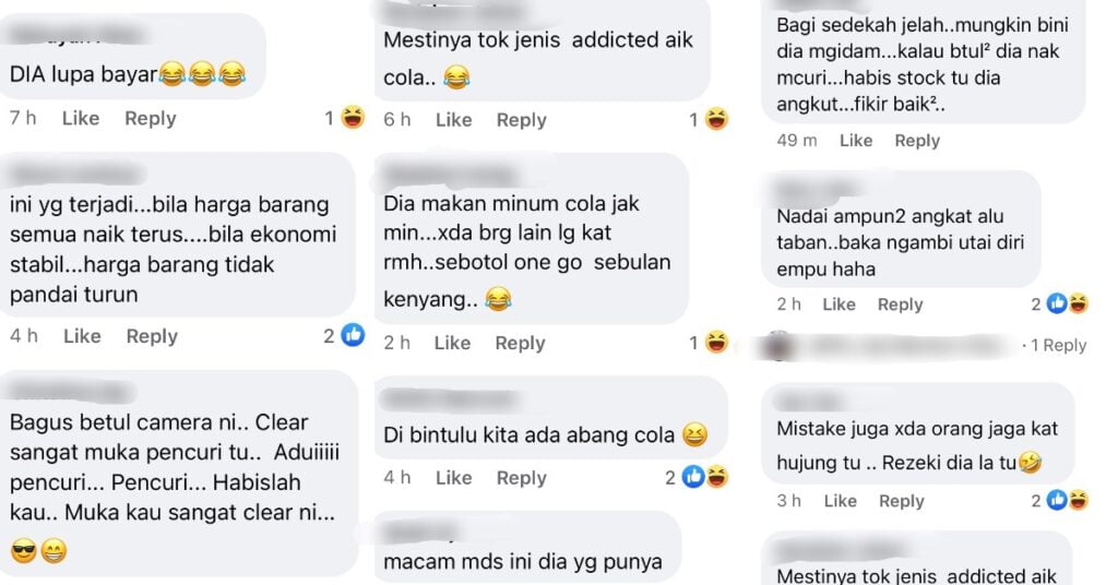 Tular Gambar CCTV Lelaki Bawa Lari Sekarton Coca-Cola Di Bintulu