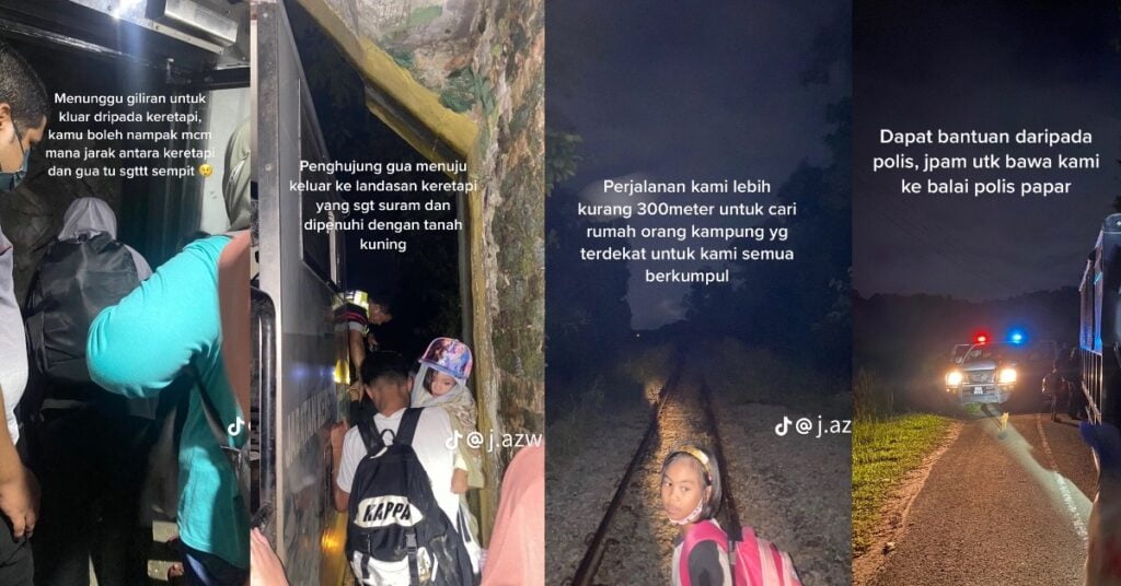Penumpang Kongsi Pengalaman Di TikTok, Kandas Dalam Keretapi Di Sabah Akibat Tanah Runtuh