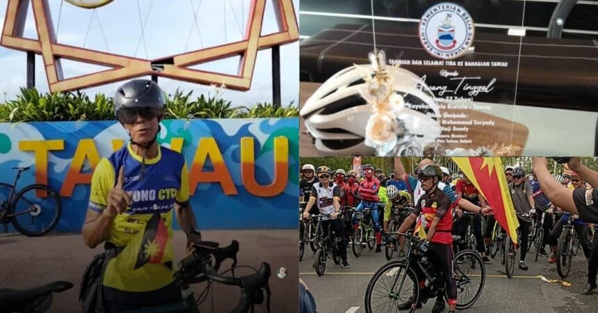 Dari Bintulu Ke Tawau, Warga Emas Kayuh Basikal Sejauh 900 KM Gagahkan Misi Solo