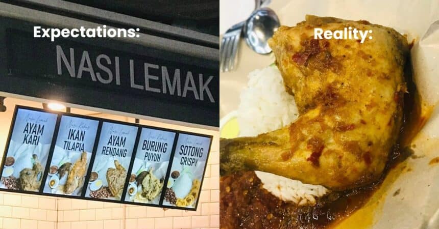 Pelanggan Kecewa Beli Nasi Lemak 'Indah Gambar Dari Rasa' Di Medan Selera Kuching. Sebut sahaja mengenai makanan mesti anda yang sanggup berhabisan duit demi menikmati sepinggan mahupun sesuap hidangan itu dengan syarat makanan tersebut mestilah berbaloi dan enak.
