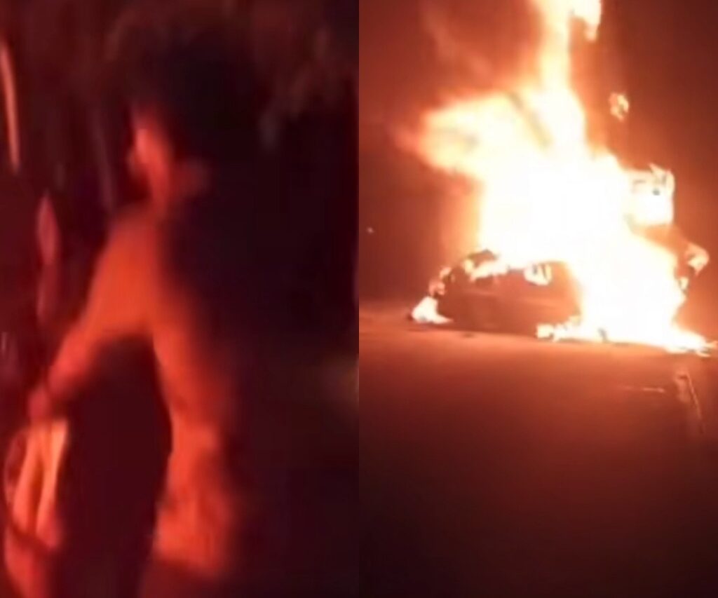 Rakaman Suami Meraung Isteri Maut Dalam Kebakaran Kereta Tular