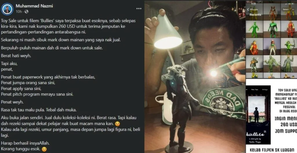Demi Sertai Festival Filem Luar Negara, Guru Pedalaman Sarawak Sanggup Jual Figura Untuk Kumpul Dana