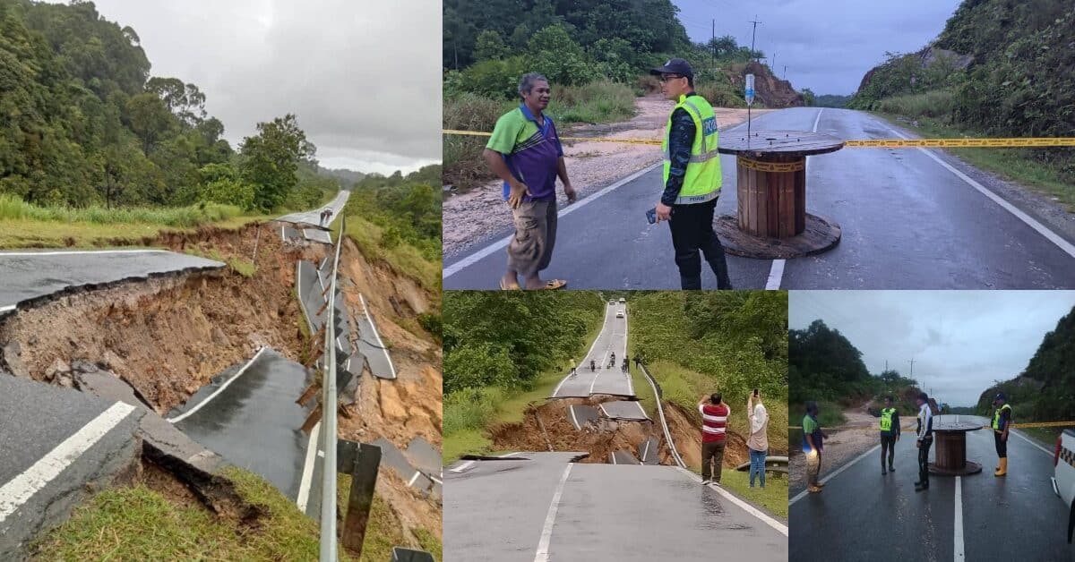 Hujan Berterusan, Jalan Kejapil Di Bekenu Terputus Akibat Tanah Runtuh