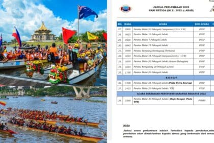 Lumba Perahu Regatta Kuching Waterfront 2022 Berlangsung Pada Minggu Depan, Ini Jadual Penuh
