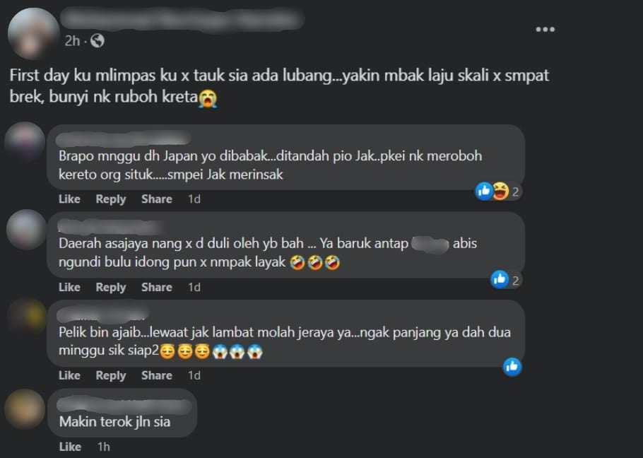 'Nampak Macam Kolam', Netizen Luah Geram Jalan Di Asajaya Makin Teruk