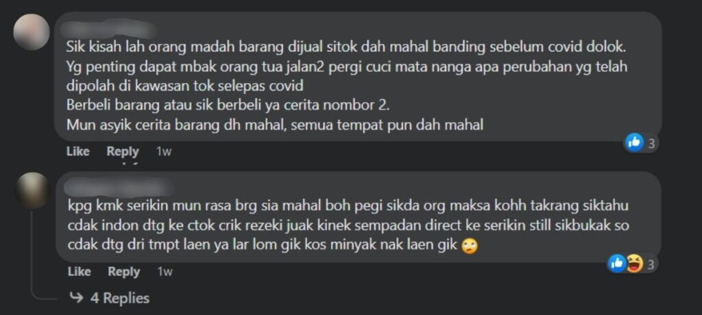 Pasar Serikin Kembali Beroperasi, Netizen Ujar Harga Barang Semakin Mahal