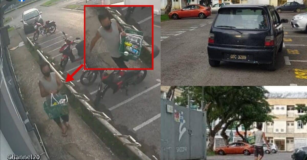 Pencuri tersebut sempat dikejar namun berjaya larikan diri di pasar tersebut.