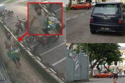 Pencuri tersebut sempat dikejar namun berjaya larikan diri di pasar tersebut.