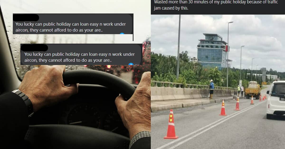 Mengadu Ada Kerja Jalan Raya Semasa Cuti Umum, Aduan Lelaki Ini Dikecam Netizen