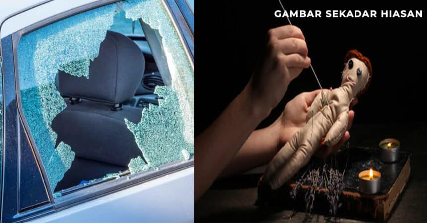 Gara-Gara Syak 'Disantau', Lelaki Ini Pecah Cermin Kereta Saudaranya Sebagai Balasan