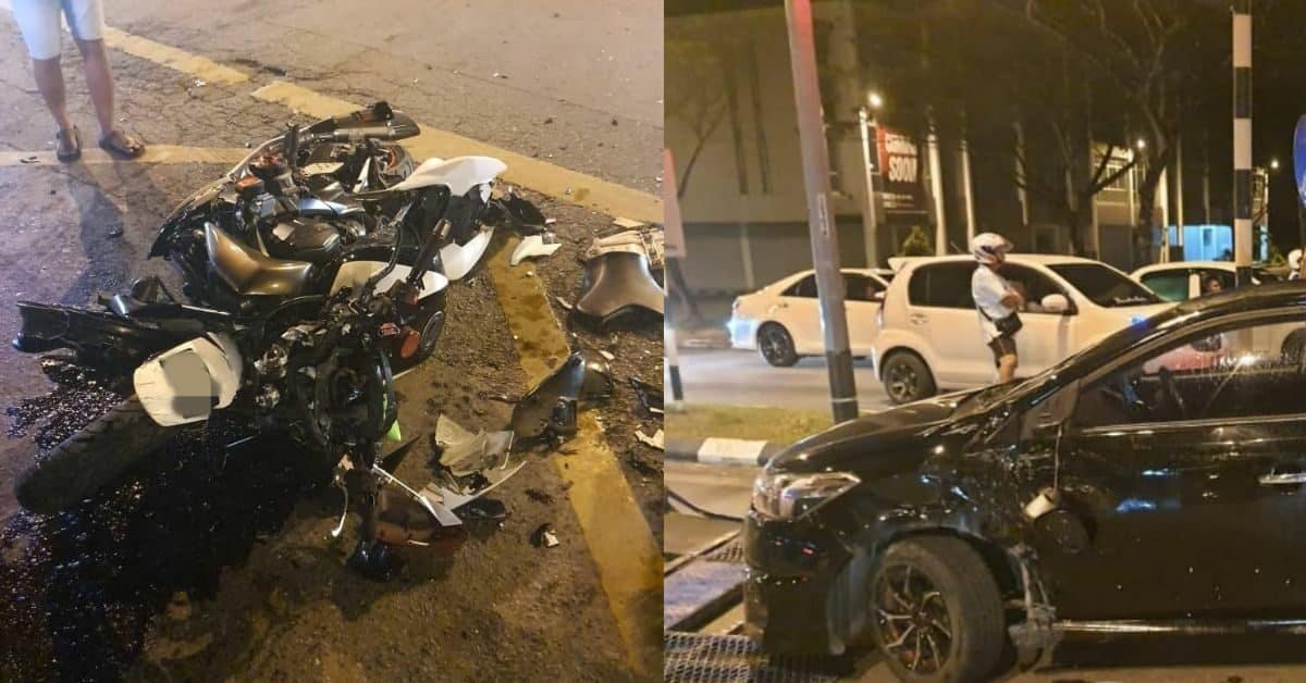 Penunggang Motosikal Berkuasa Tinggi Maut Rempuh Kereta Di Jalan Desa Wira