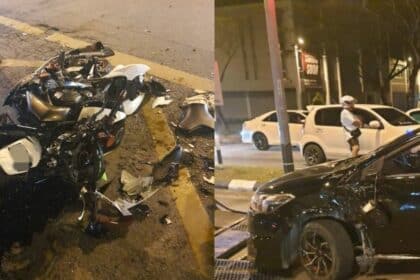 Penunggang Motosikal Berkuasa Tinggi Maut Rempuh Kereta Di Jalan Desa Wira