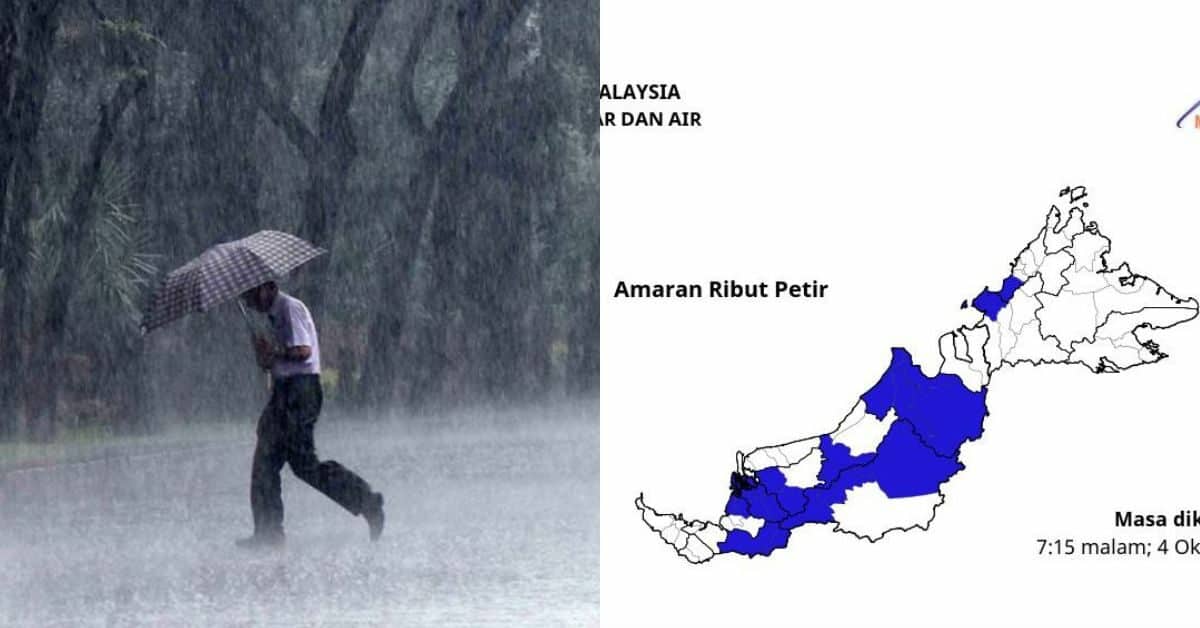 Amaran Ribut Petir Landa Hampir Seluruh Kawasan Di Sarawak Malam Ini