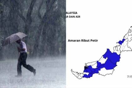 Amaran Ribut Petir Landa Hampir Seluruh Kawasan Di Sarawak Malam Ini