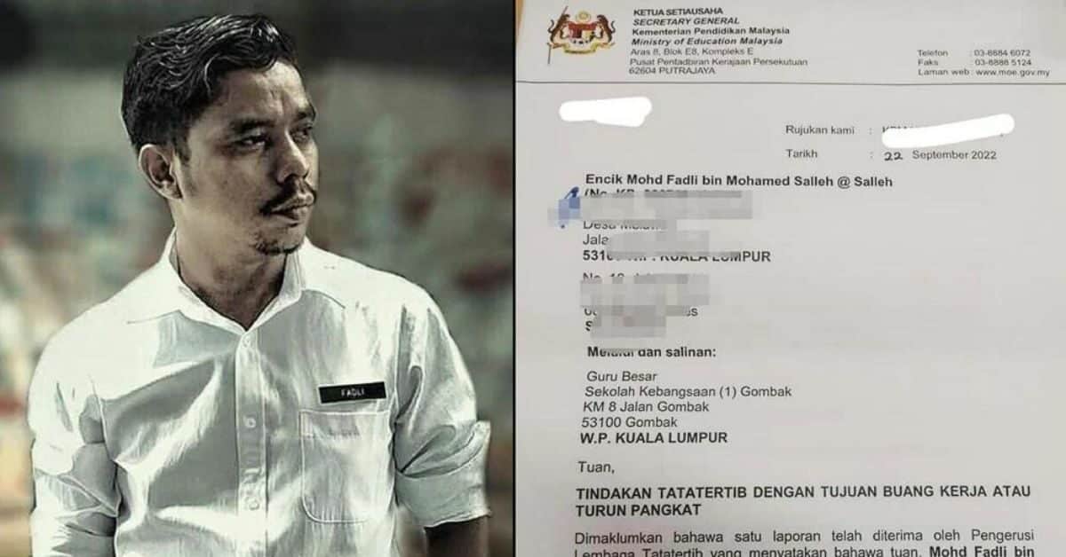Dipecat Atau Diturunkan Pangkat, Nasib Cikgu Fadli Diketahui Hari Ini