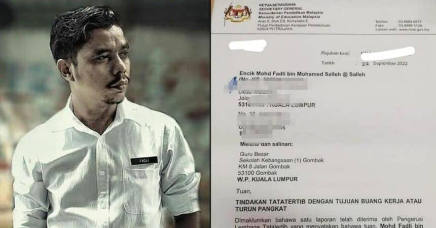 Dipecat Atau Diturunkan Pangkat, Nasib Cikgu Fadli Diketahui Hari Ini