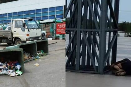 Gelandangan Di Bintulu Semakin Mengganas, Kali Ini Mengamuk Dan Tumbangkan Tong Sampah