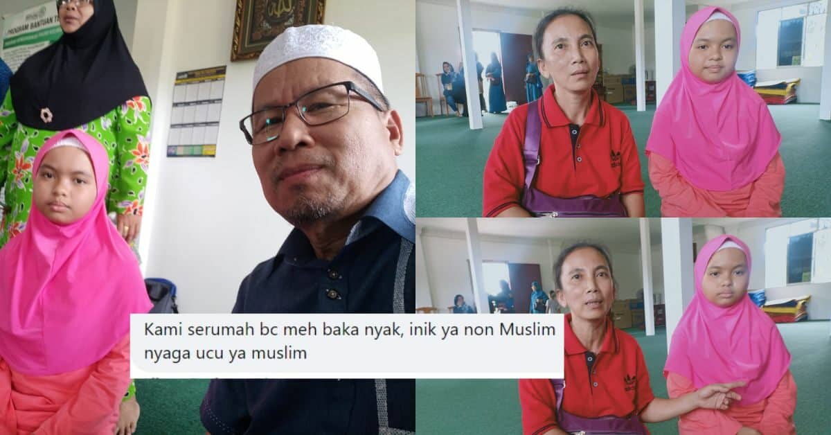 Gigih Besarkan Cucu Ikut Ajaran Islam, Netizen Kagum Sikap Terpuji 'Inik' Dari Sibu Ini.