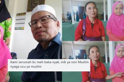 Gigih Besarkan Cucu Ikut Ajaran Islam, Netizen Kagum Sikap Terpuji 'Inik' Dari Sibu Ini.