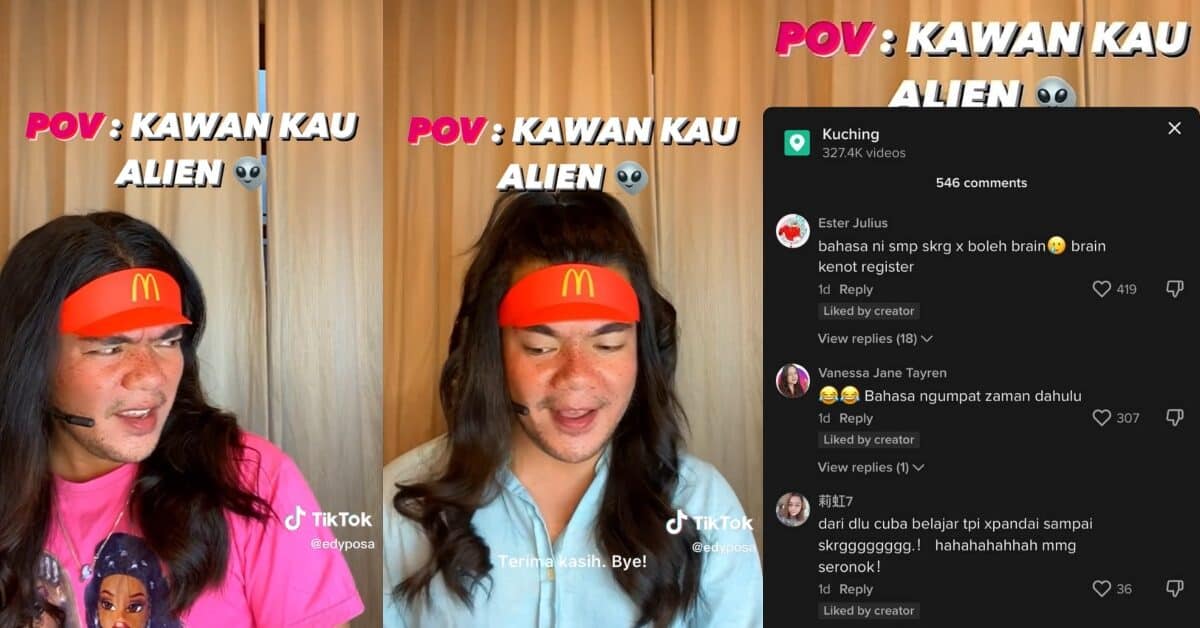 [VIDEO] Ambil Order Guna Bahasa F, Tiktoker Kuching Ini Buat Netizen Geli Hati