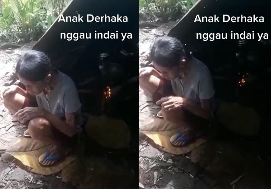 Tergamak Biar Ibu Tinggal Di Luar Rumah, Jiran Dedah Perbuatan Anak Derhaka Ini Di Tik Tok