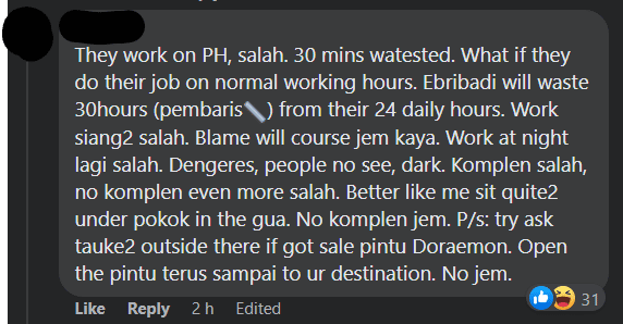 Mengadu Ada Kerja Jalan Raya Semasa Cuti Umum, Aduan Lelaki Ini Dikecam Netizen